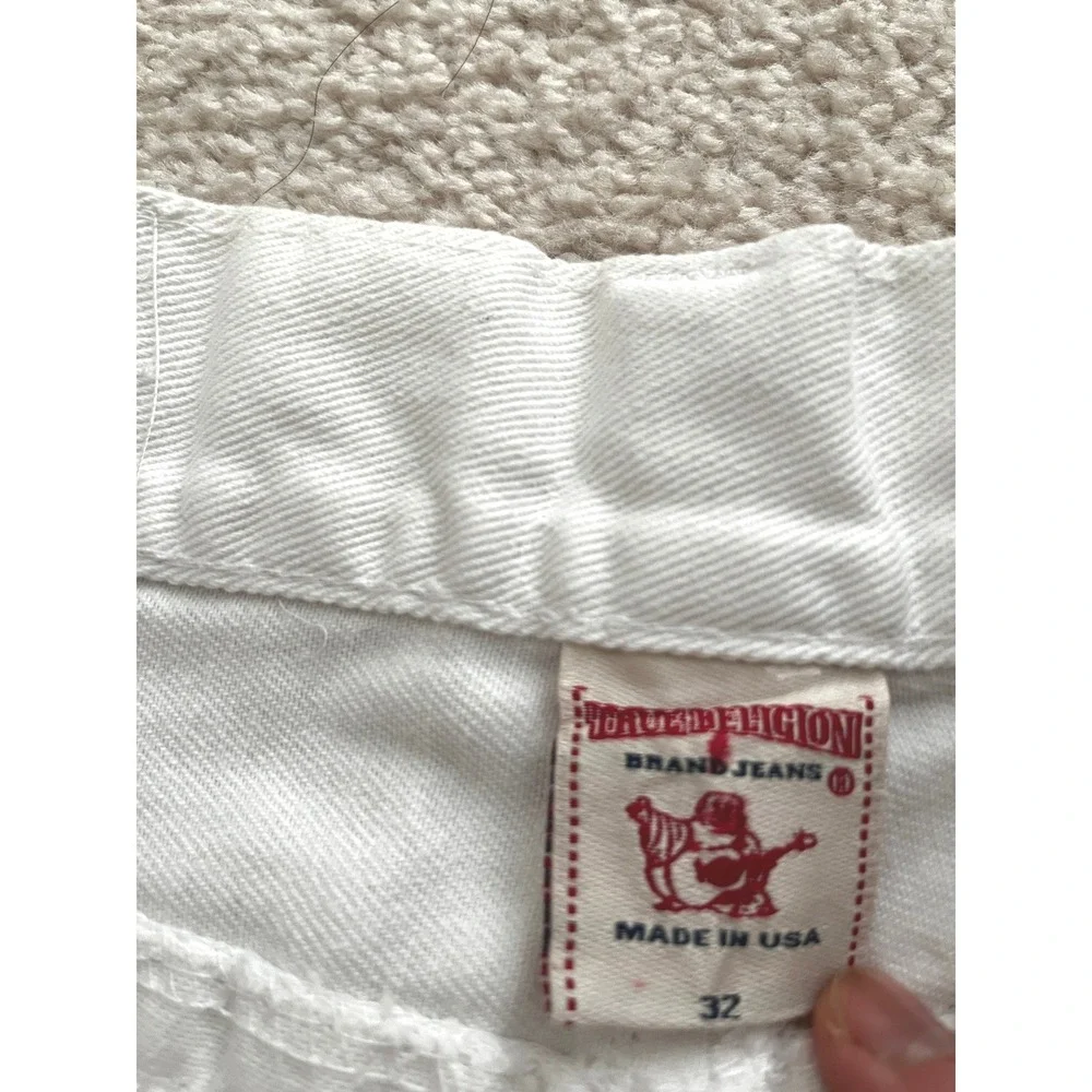 True Religion Men's Ricky Super T Denim White Jeans Made in USA 32x31